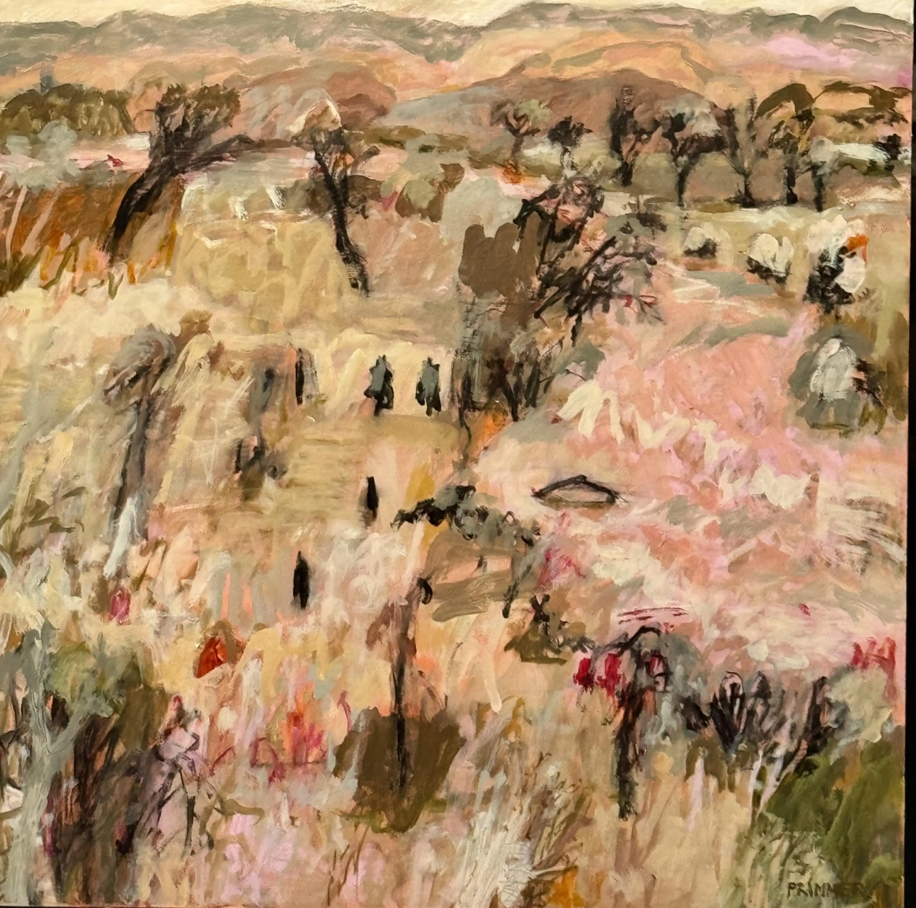 Smoke Haze (Hunter River, Morpeth)_oil on panel_62 x 62 cm (framed)_Sold