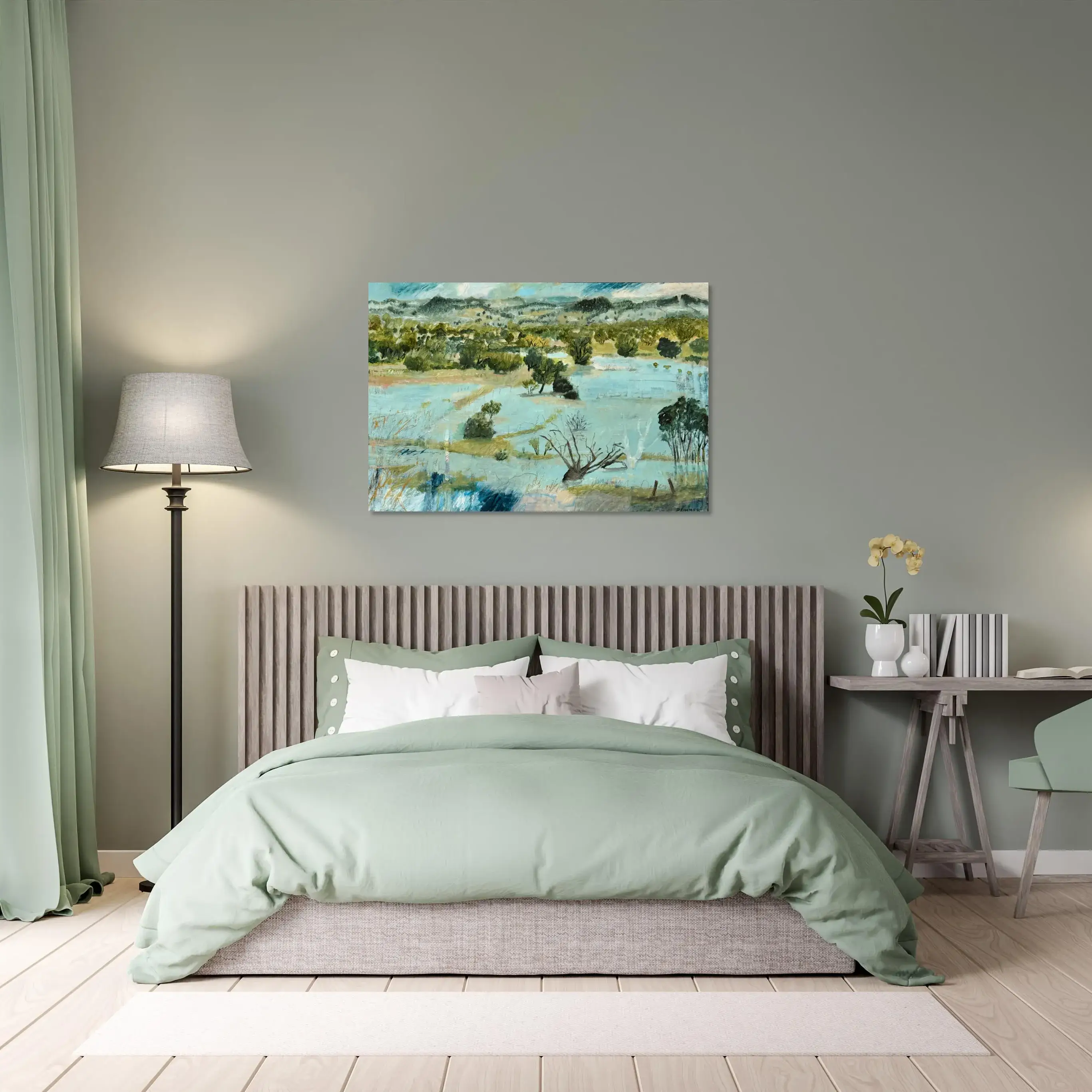 Receding Flood Waters, Hunter River on Bedroom Olive.webp