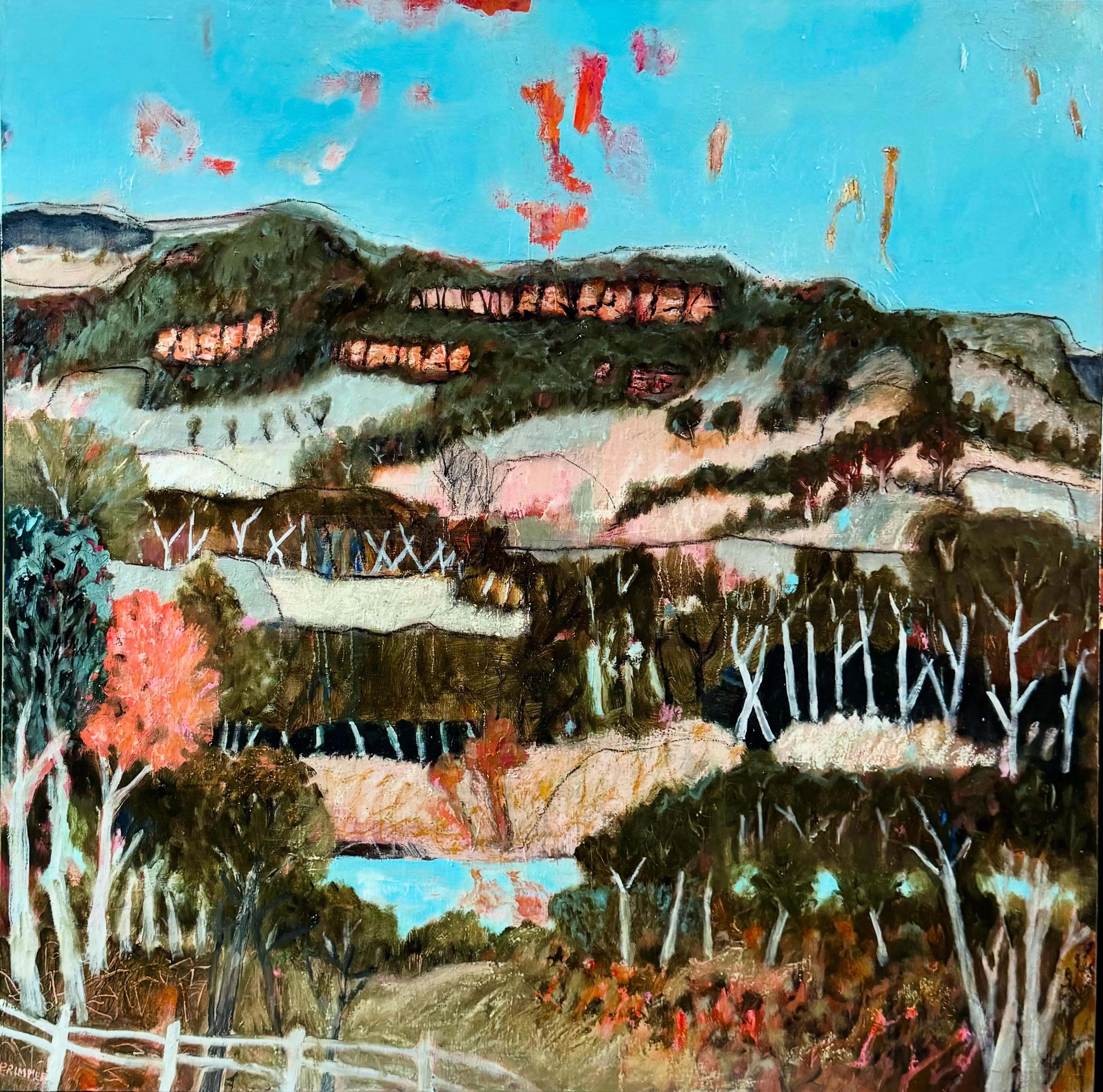 Under Southern Skies_oil on canvas (framed)_102 x 102 cm