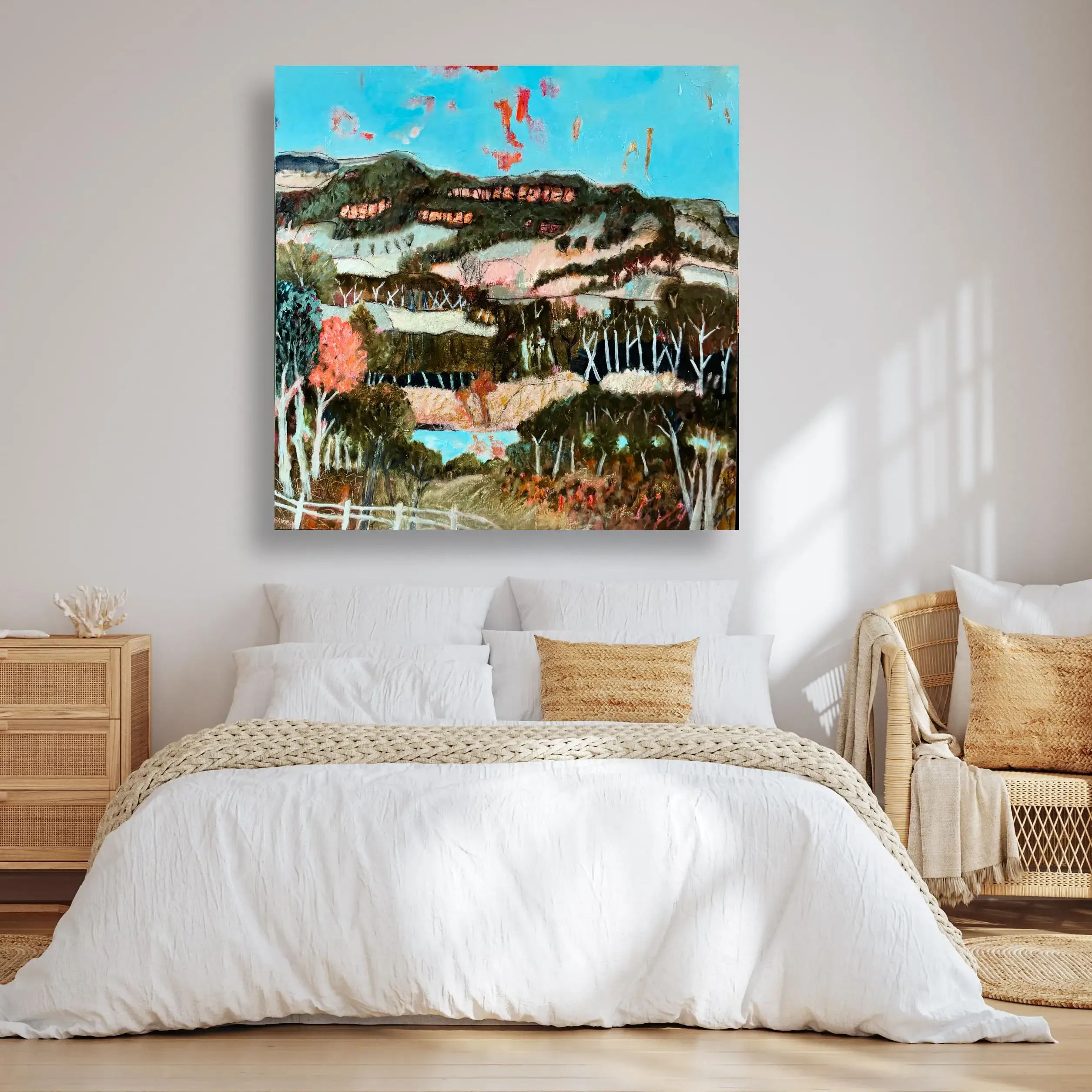 Under Southern Skies on Bedroom white.webp