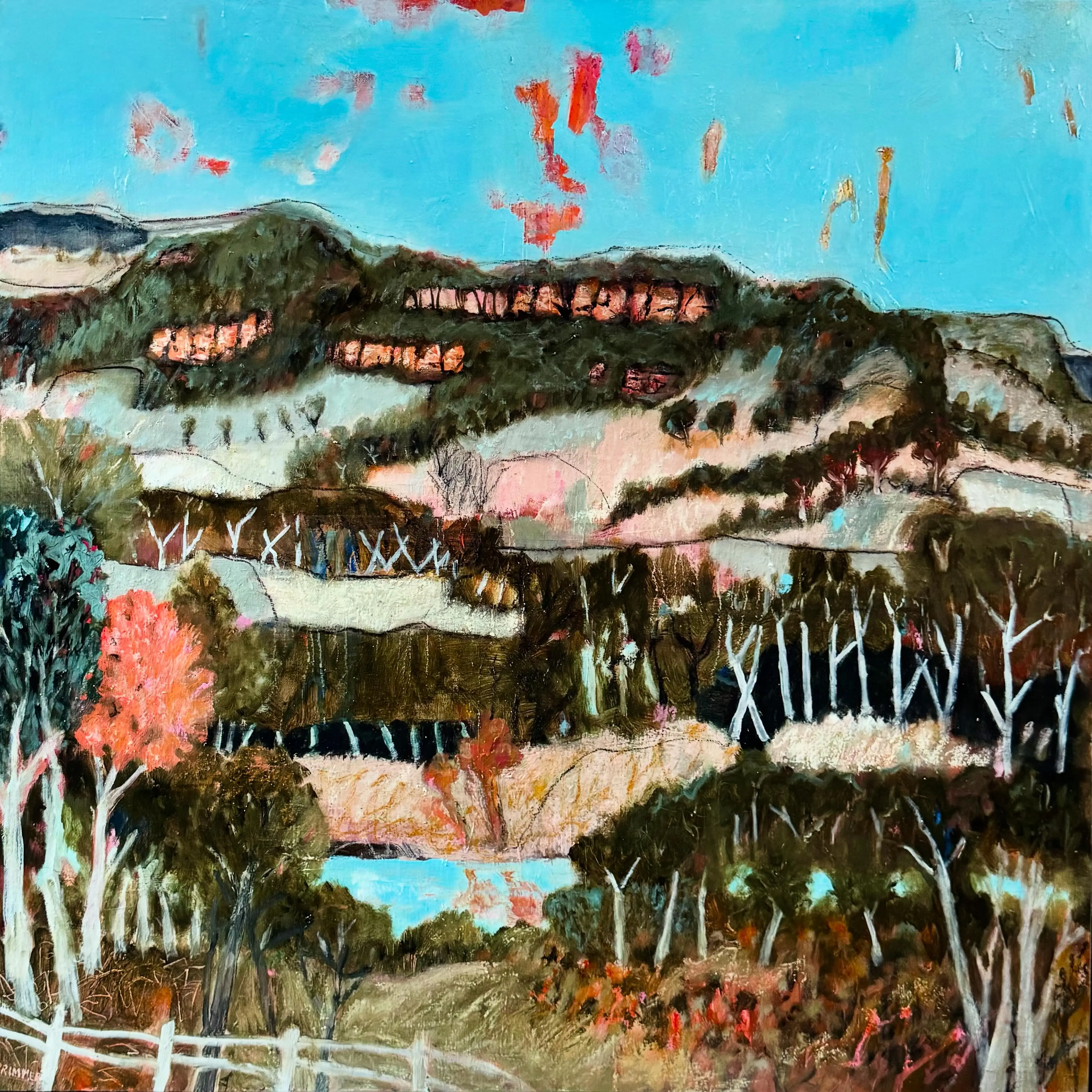 Under Southern Skies_oil on canvas (framed)_102 x 102 cm