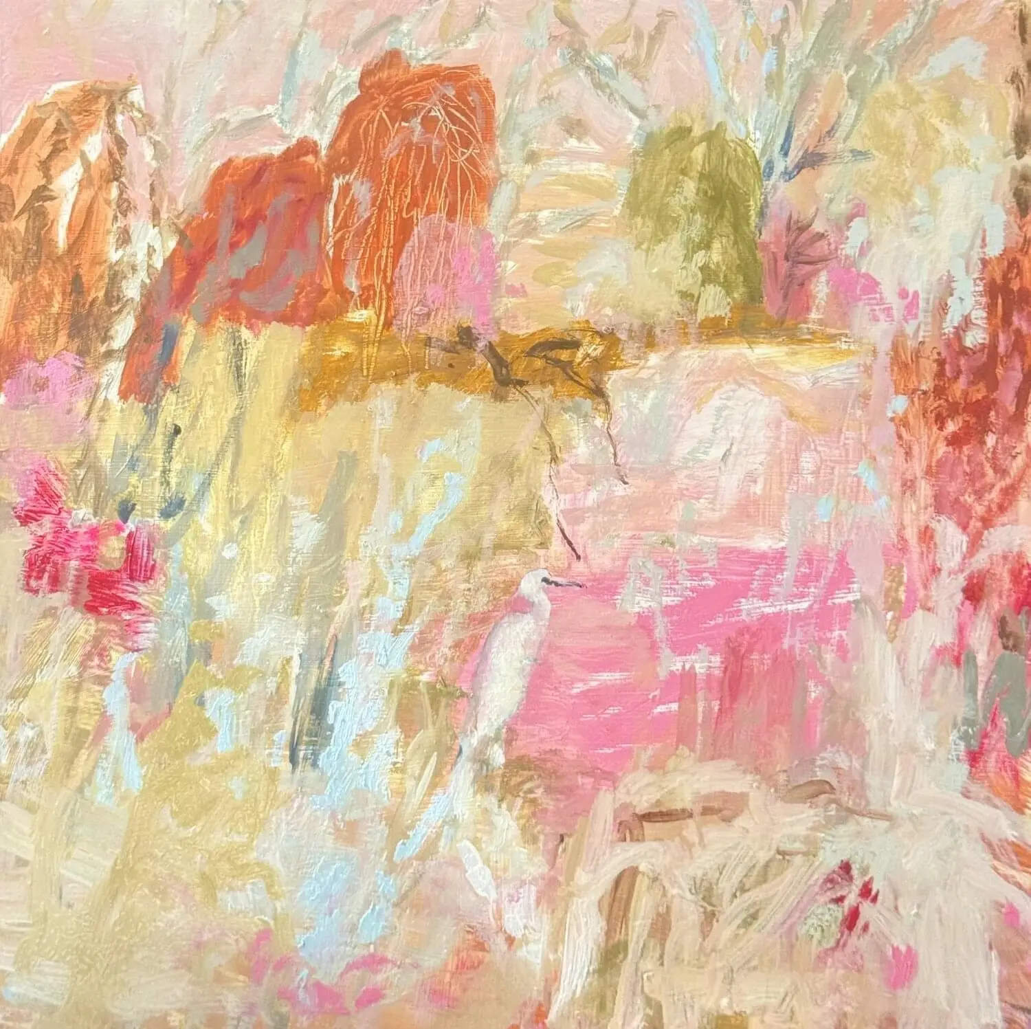 Morning Walk_Oil on board (Framed)_33.3 x 33.3