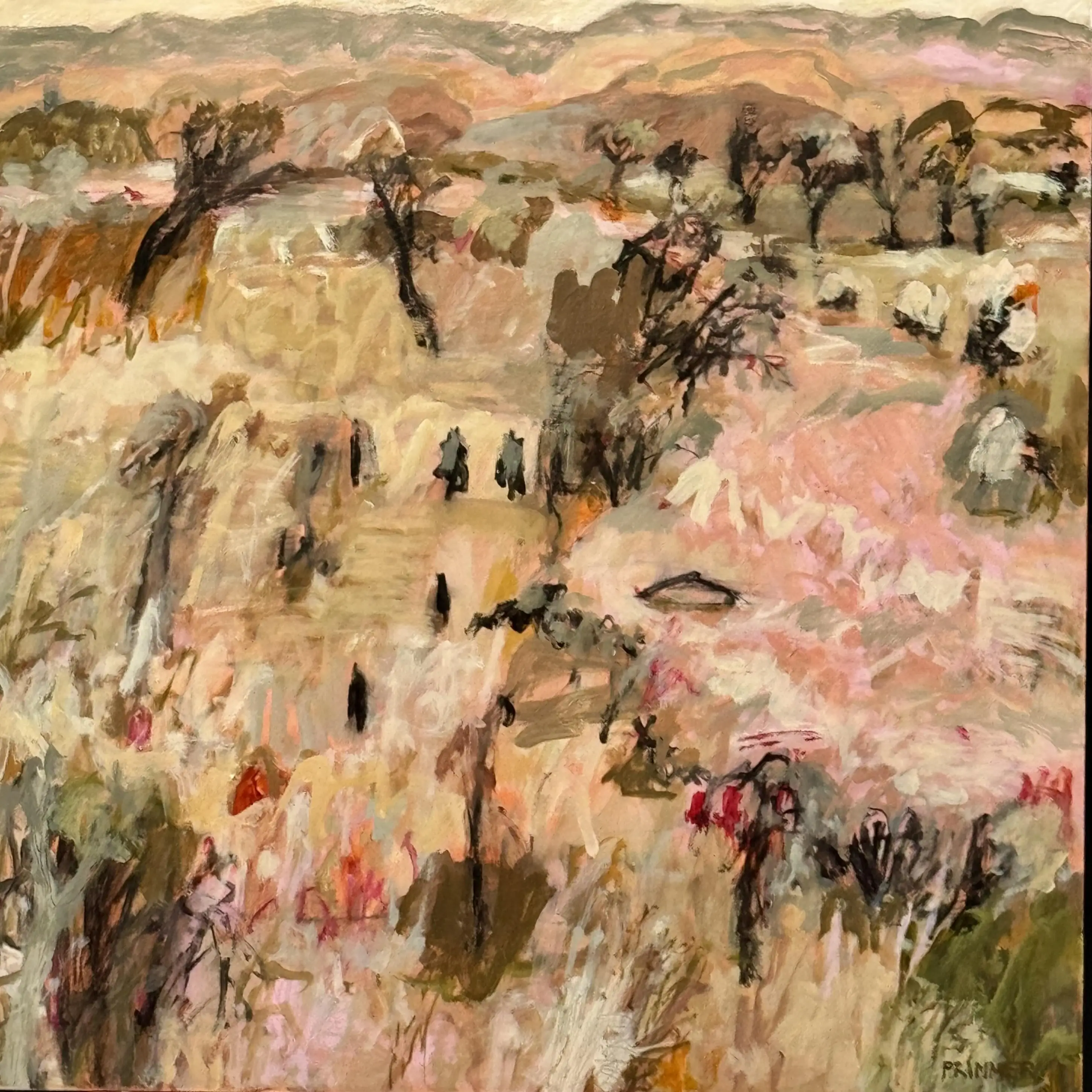 Smoke Haze (Hunter River, Morpeth)_oil on panel_62 x 62 cm (framed)_Sold