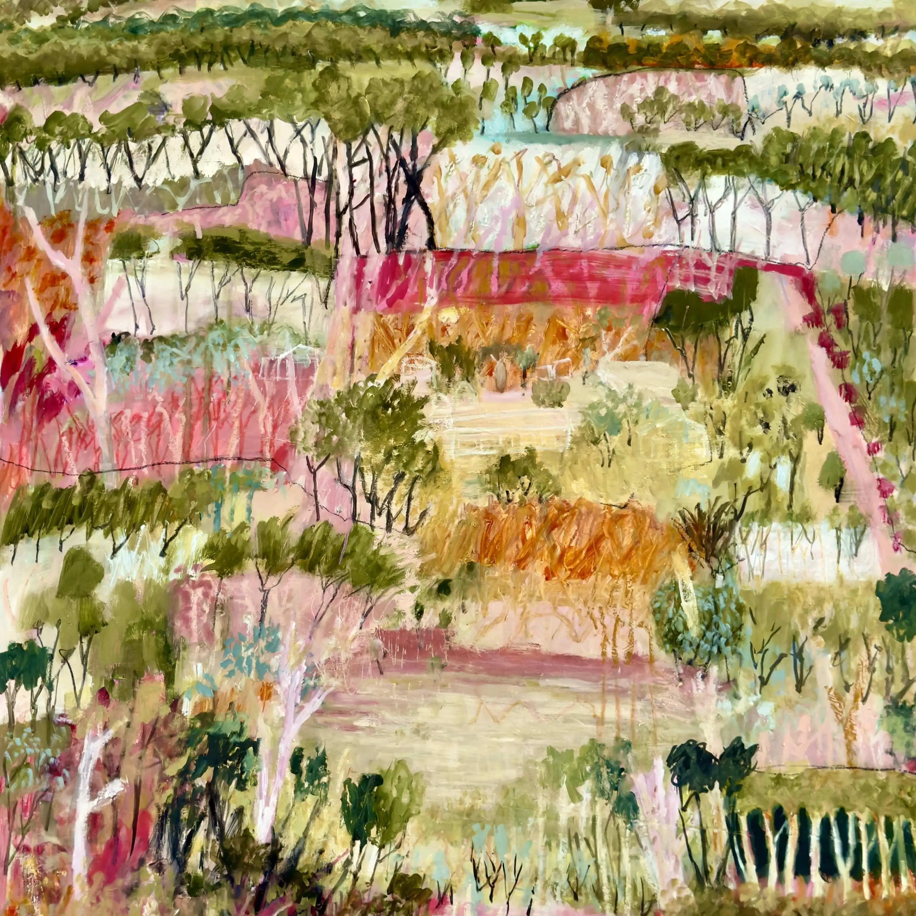 View to Terramungamine_92 x 62 cm (framed)_oil on panel 